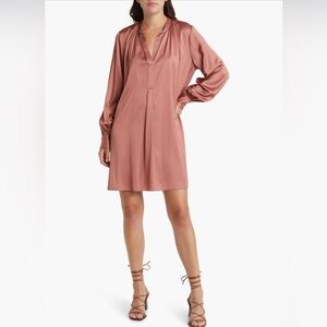 NWT Treasure & Bond Deep V-Neck Satin Shirtdress XL